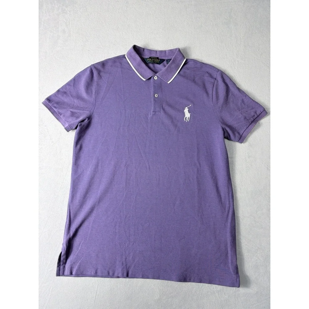 Polo Golf Ralph Lauren Performance Polo‎ Shirt Mens Large Purple Big Pony